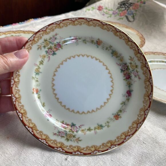 Lot of 4 Noritake China Dimity pattern bread plates. - Picture 2 of 7